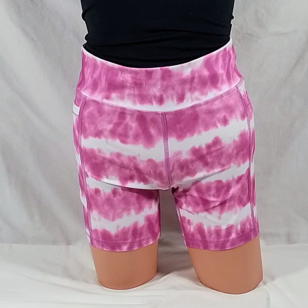 Girl's Spandex Bike Shorts-Stripe Dye Pink-Tie Dye Pattern-VNWT-Free Shipping - Picture 5 of 9